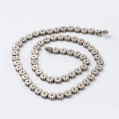 PVD Vacuum Plating Electroplate Non-magnetic Synthetic Hematite Beads Strands&nbsp;G-F534-K01
