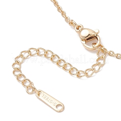 Brass Glass Star Pendant 304 Stainless Steel Cable Chain Necklaces for Women&nbsp;NJEW-JN05544