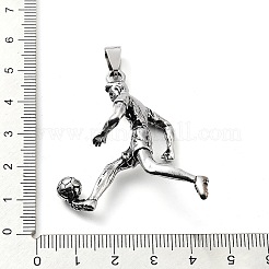 合金のチベット風チャーム  スポーツチャーム  アンティークシルバー  45x18x41mm  穴：7.5x4.5mm&nbsp;TIBE-L012-038AS-01