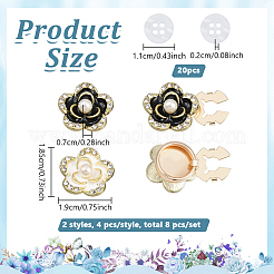 8Pcs 2 Style Alloy Cufflinks&nbsp;HJEW-NB00331