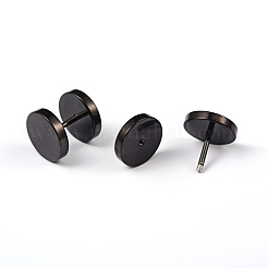 Flat Round 304 Stainless Steel Barbell Cartilage Earrings&nbsp;EJEW-L164-07