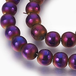 Electroplate Non-Magnetic Synthetic Hematite Beads Strands&nbsp;G-F585-C-10mm