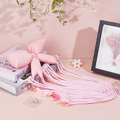 Polyester Bowknot Wooden Hairpin Hair Clip Hanging Holder Storage Organizer&nbsp;AJEW-WH0596-837