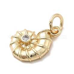 Brass Micro Pave Cubic Zirconia Pendants&nbsp;KK-H089-08G