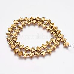 Grade AA Non-Magnetic Synthetic Hematite Bead Strands&nbsp;G-G652-20F