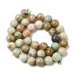 Natural Green Quartz Round Beads Strands&nbsp;G-Z127-A01-10mm