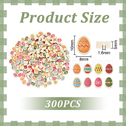 300Pcs Printed Handmade Polymer Clay Beads&nbsp;CLAY-UN0001-01