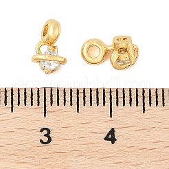 Brass Micro Pave Cubic Zirconia Pendants&nbsp;KK-U056-13G