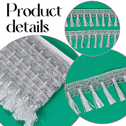 Polyester Tassel Lace Trim Ribbons&nbsp;OCOR-WH20018-67B