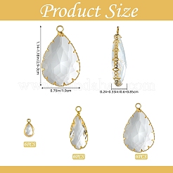 18Pcs 3 Styles Glass Charms&nbsp;KK-SZ0002-63