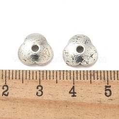 チベット風合金ビーズ  カドミウムフリー＆鉛フリー  花  アンティークシルバー  10.5x2mm  穴：1.8mm&nbsp;TIBI-P003-61AS