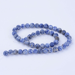 Natural Blue Spot Jasper Beads Strands&nbsp;X-G-Q462-10mm-06
