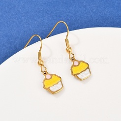 Ocean Series 304 Stainless Steel Enamel Dangle Earrings&nbsp;LS-EJEW-K017-01A-G