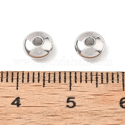シェグレイスの真鍮ビーズ  ロンデル  カドミウムフリー＆ニッケルフリー＆鉛フリー  プラチナメッキ  3x6mm  穴：1.8mm&nbsp;XGRPCH442-216P