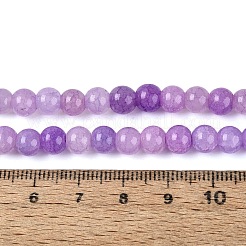 オンブレ効果の染色クラックルガラスビーズ連売り  天然石風  ラウンド  ミディアム蘭  6~6.5mm  穴：0.8~1mm  約138~146個/連  29.92~31.89インチ（76~81cm）&nbsp;GLAA-Q106-01A-B06