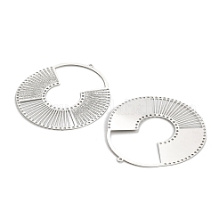 304 Stainless Steel Flat Round Chandelier Component Links&nbsp;STAS-Z116-09P