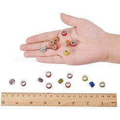 Polymer Clay Rhinestone European Beads&nbsp;CPDL-NB0001-07