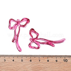 透明なアクリルパーツ  蝶結び  カメリア  44x25.5x4.5mm&nbsp;OACR-M014-03A-02