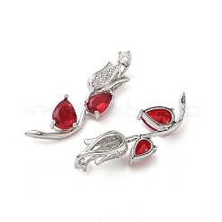 Brass Micro Pave Cubic Zirconia Pendants&nbsp;KK-P334-06P