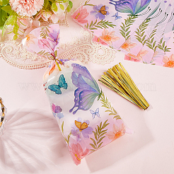 100Pcs Butterfly Printed OPP Cellophane Candy Packaging Bags&nbsp;ABAG-WH20005-40
