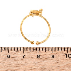 女性用304ステンレススチールカフリング  18KGP本金メッキ  ヘビ  usサイズ9（18.9mm）&nbsp;RJEW-F175-01G-01