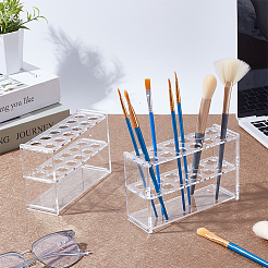 6 Hole Glass Multi-Use Cylinder Tube Display Racks&nbsp;AJEW-WH0596-418B