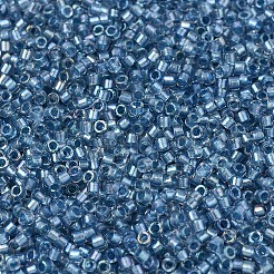 MIYUKIデリカビーズ  シリンダー  日本製シードビーズ  11/0  （db1762)スパークリングスカイブルーライニングクリスタルab  1.3x1.6mm  穴：0.8mm  約10000個/袋  50 G /袋&nbsp;SEED-X0054-DB1762