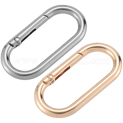 6Pcs 2 Colors Alloy Spring Gate Rings&nbsp;FIND-SP0001-23