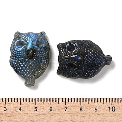 天然石ラブラドライトカボション  フクロウ  36.5~37.5x25.5~26.5x11~13mm&nbsp;G-I368-B05