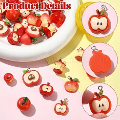 10Pcs Opaque & Transparent Resin Pendants&nbsp;CRES-CJC0011-007P