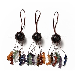 Natural & Synthetic Gemstone Round Pendant Decorations&nbsp;G-G997-A