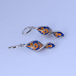 Alloy Enamel Hoop Earrings&nbsp;FS-WGD1429-01