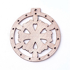 Undyed Wood Big Pendants&nbsp;WOOD-F007-06