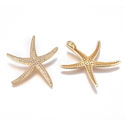 Brass Micro Pave Cubic Zirconia Pendants&nbsp;X-ZIRC-G168-12G