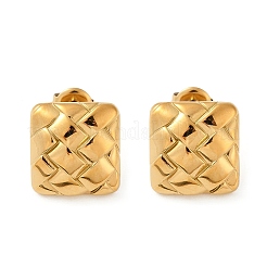 304 Stainless Steel Textured Stud Earrings&nbsp;EJEW-G423-28C-G