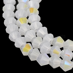 Imitation Jade Electroplate Glass Beads Strands&nbsp;GLAA-F029-J4mm-D06