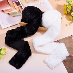 2 Rolls 2 Colors Polyester-cotton Rabbit Wool Fabrics&nbsp;DIY-TA0012-64