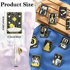 12Pcs Tarot Card Enamel Pins&nbsp;JEWB-CJZ0001-01G