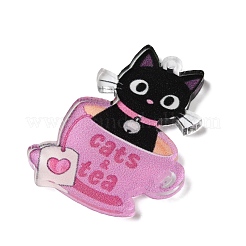 Opaque Printed Acrylic Pendants&nbsp;SACR-F017-04B