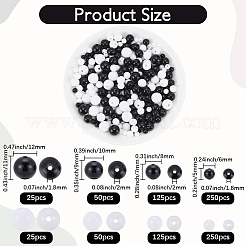 900 個 8 色不透明アクリルビーズ  ラウンド  ミックスカラー  6~12x5~11mm  穴：1.8~2mm&nbsp;MACR-SP0002-34