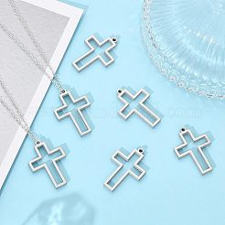 12Pcs 304 Stainless Steel Open Back Bezel Pendants&nbsp;STAS-CA0001-66
