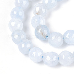 Dyed Natural White Jade Beads Strands&nbsp;G-T139-6mm-60-24