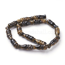 天然石タイガーアイビーズ連売り  花瓶  26~27x10mm  穴：1mm  約15個/連  15.5インチ（39.5cm）&nbsp;G-G731-02