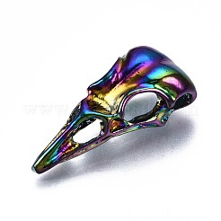 レインボーカラーアロイペンダント  カドミウムフリー＆ニッケルフリー＆鉛フリー  スカル  29.5x12x16.5mm  穴：4.5mm  5個/セット&nbsp;PALLOY-S180-188-NR