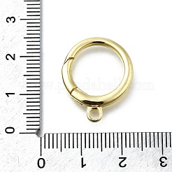 Brass Spring Gate Rings&nbsp;KK-K400-07G