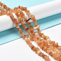 天然石レッドアベンチュリンビーズ連売り  チップ  1~5x3~16x3~5mm  穴：0.8~0.9mm  29.92~32.68''（76~83センチメートル）&nbsp;G-E607-A04