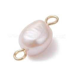 Natural Cultured Freshwater Pearl Potato Links Connector Charms&nbsp;PALLOY-JF04790
