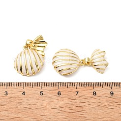Brass Enamel Pearl Pendants&nbsp;KK-G533-16G-01