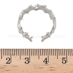 女性用304ステンレススチールオープンカフリング  ステンレス鋼色  ヒトデ  9mm  調整可能&nbsp;RJEW-A079-03C-P