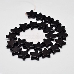 染め加工合成ターコイズビーズ連売り  スター  ブラック  14x15x5mm  穴：1mm  約21個/連  15.6インチ&nbsp;X-G-M144-09-C